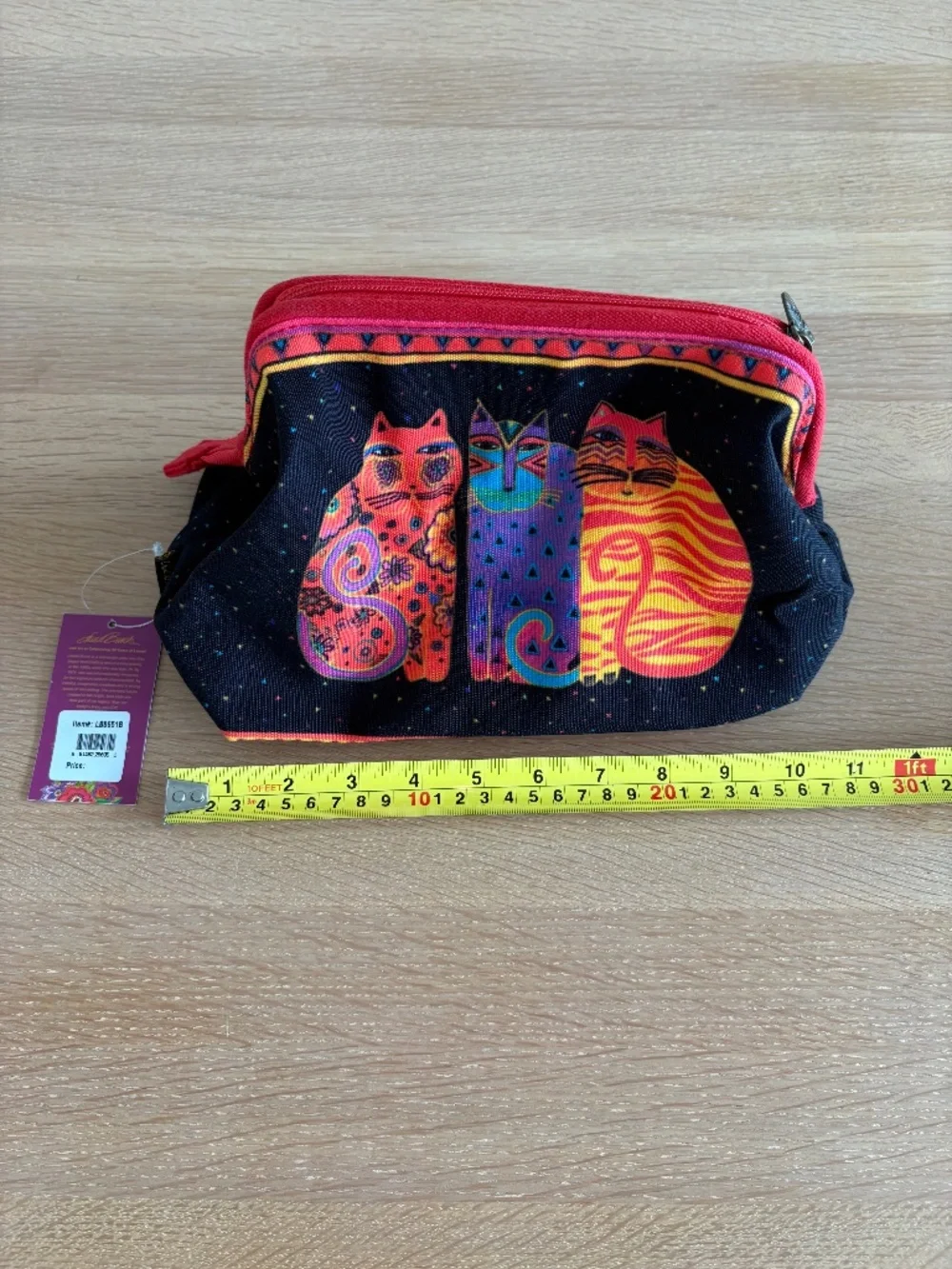 NWT Laurel Burch Cats Toiletry Cosmetic Bag